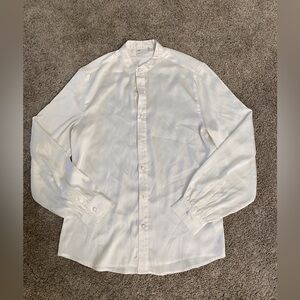 ASOS Satin Band Collar Shirt